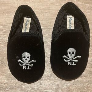 Ralph Lauren baby boys velvet moccasin shoes size 4